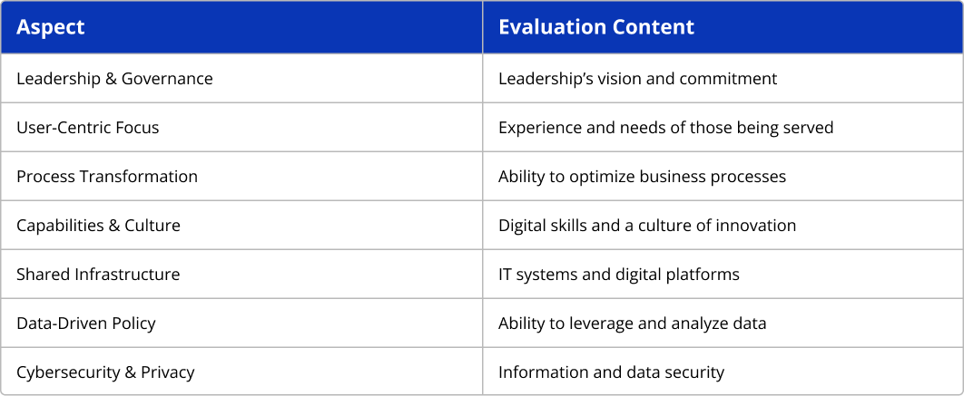 Digital Government Readiness Assessment,